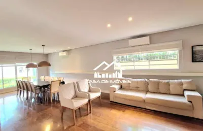 Aluga casa tipo sobrado, mobiliada, com 360m², 3 suítes, espaço gourmet e 4 vagas, na vila inah