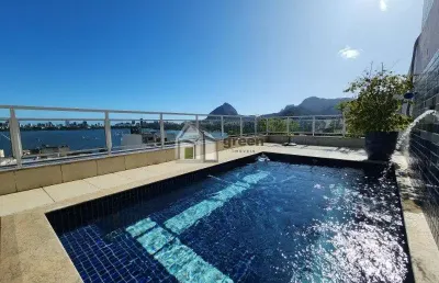 Cobertura com 4 quartos à venda na avenida lineu de paula machado, 104, lagoa, rio de janeiro, 445 m2 por r$ 11.900.000
