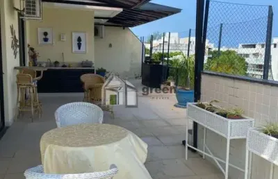 Cobertura com 3 quartos para alugar na rua sérgio branco soares, 234, recreio dos bandeirantes, rio de janeiro, 262 m2 por r$ 6.000