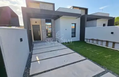 Casa nova com 03 dormitórios e acabamentos de alto padrão em itapoá/sc