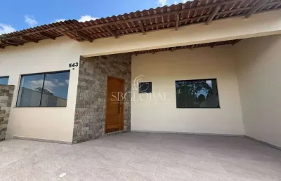 Casa nova com excelente acabamento no balneário jardim pérola do atlantico em itapoá-sc
