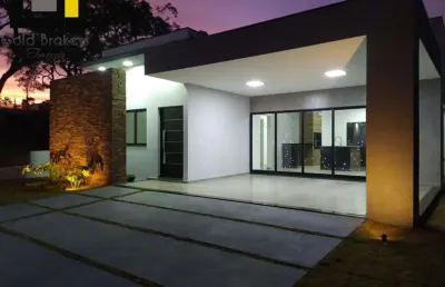 Casa de 176m² recem construida com 3 dormitórios, sendo 1 suíte com closet no condomínio riviera de santa cristina iii em itaí - sp