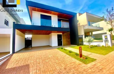 Casa nova de 279 m² de área construída com 3 suítes no condomínio brisas jundiaí no jardim das samambaias em jundiaí sp