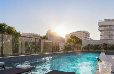 Lindo apartamento em botafogo vista  cristo com 82 m2 com suíte e varanda