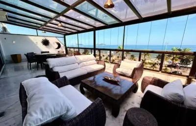 Maravilhosa cobertura duplex 5 quartos vista mar na barra da tijuca-rj