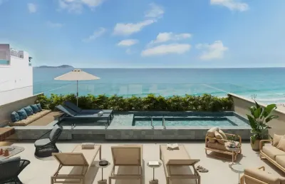 Apartamento studio com 38m2 em ipanema - lazer com vista mar