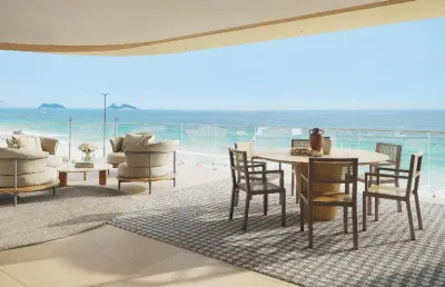 Apartamento luxuoso 4 suítes na lúcio costa - vista frontal mar