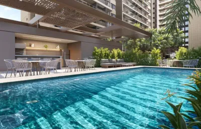 Lindo apartamento de 3 suítes com lavabo e vista lagoa na península e lazer thailandês