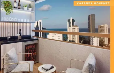 Imóvel para venda tem 58 metros quadrados com 2 quartos, suíte e varanda gourmet em candeias