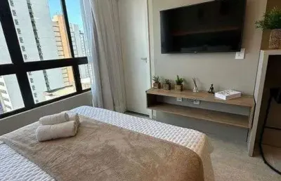 Apartamento studio para venda possui 24 metros quadrados com 1 quarto em boa viagem - recife - pe