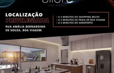Apartamento para venda possui 24 metros quadrados com 1 quarto em boa viagem - recife - pe