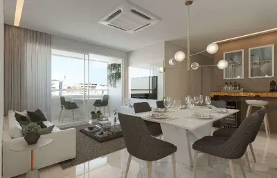Apartamento para venda com 90 m2, 3 quartos, 1 suite, varanda, area de laser completa, em madalena