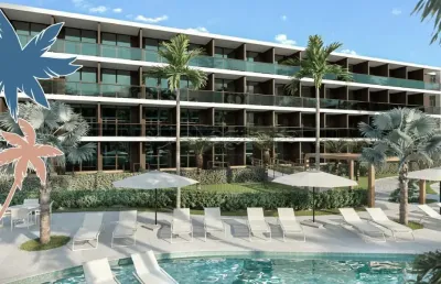 Flat garden em muro alto com piscina, academia e pet place