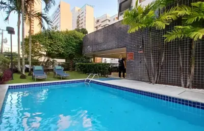 Parque amazonas residence - frente para o mar de boa viagem - 2 quartos- lazer - andar alto