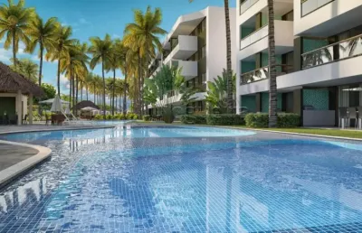 Excelente apartamento de 2 quartos, varanda localizado na praia dos carneiros. não perca!!