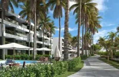 Excelente apartamento de 2 quartos, varanda e vaga na garagem localizado na praia dos carneiros.