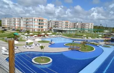 Apartamento mobiliado em muro alto com lazer completo e segurança