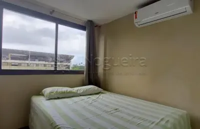 Lindo apartamento totalmente mobiliado com 3 quartos, varanda e lazer completo na praia de muro alto.