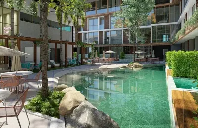 Excelente flat mobiliado localizado em porto de galinhas, com 35,45m² de área útil.