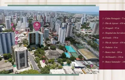 Apartamento com 2 quartos à venda na avenida conselheiro rosa e silva, 236, graças, recife, 55 m2 por r$ 828.000