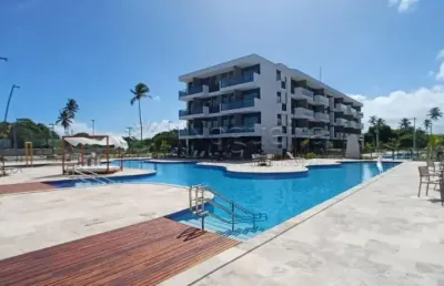 Oportunidade no makia beach experience mobiliado com varanda-muro alto