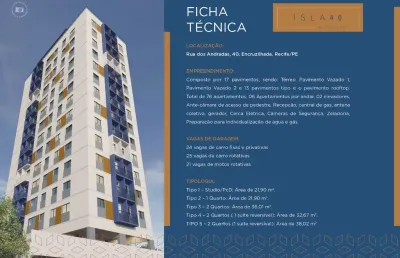 Flat com 1 quarto à venda na Rua dos Andradas, 1, Encruzilhada, Recife