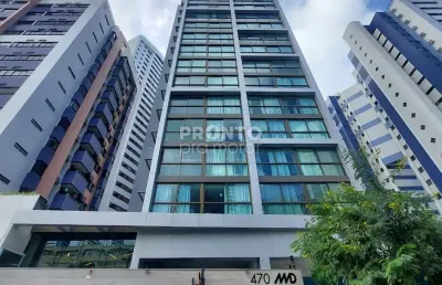 Excelente flat mobiliado com 25,00m² de área útil, localizado no bairro boa viagem!