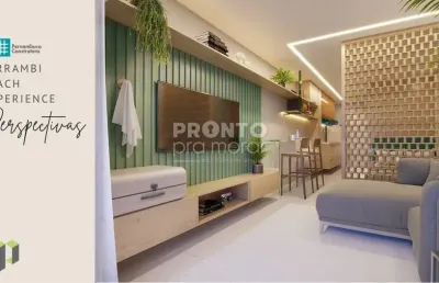 Excelente apartamento em construção localizado em ponta de serrambi, com 31,50m²