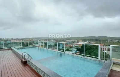 Excelente flat mobiliado e com varanda na praia de carneiros