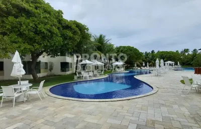 Excelente flat mobiliado localizado em carneiros com 46,15m², condomínio beira mar.