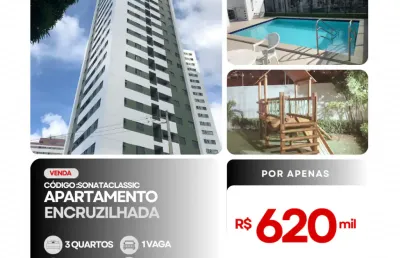 Apartamento com 03 quartos na encruzilhada pronto para morar-recife/pe