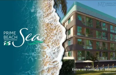 Prime beach sea na praia de carneiros em tamandaré, perto das piscinas naturais pé na areia