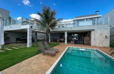 Casa com 4 suítes e piscina à venda, 380 m² por r$ 1.900.000,00 - riviera do lago - varginha/mg