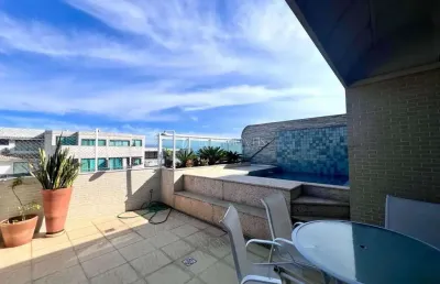 Apartamento cobertura duplex, quadra da praia - 5 quartos suítes, sala de cinema