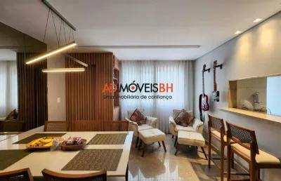 Apartamento com área 64m², 02 quartos, 01 suíte, varanda, 02 vagas, prédio com lazer completo, na savassi