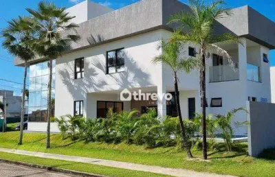 Casa com 4 dormitórios à venda, 338 m² por r$ 1.990.000,00 - cidade alpha - eusébio/ce