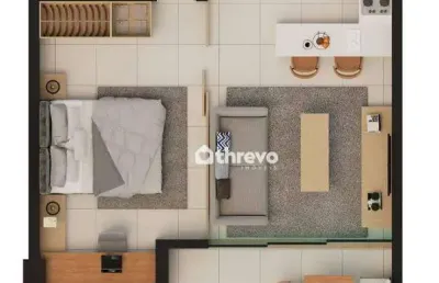 Apartamento com 1 dormitório à venda, 40 m² por r$ 596.000,00 - meireles - fortaleza/ce