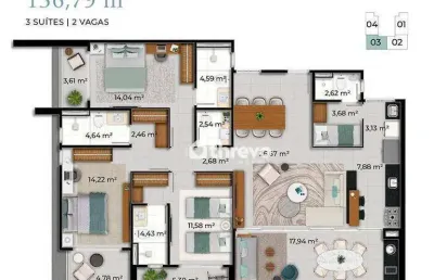 Apartamento com 3 dormitórios à venda, 136 m² por r$ 2.090.000,00 - porto das dunas - aquiraz/ce