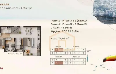 Apartamento com 2 quartos à venda na Rua Domingos José Custódio, 88, Armação, Penha
