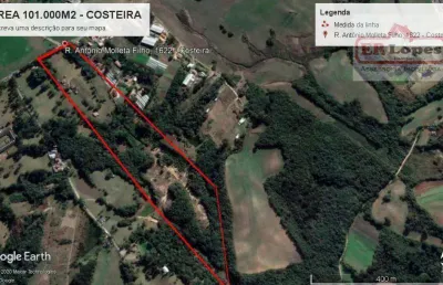 Terreno à venda, 101950 m² por r$ 30.585.000,00 - costeira - são josé dos pinhais/pr