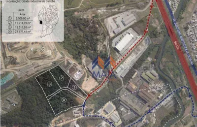 Excelente area industrial  na região da cidade industrial de curitiba