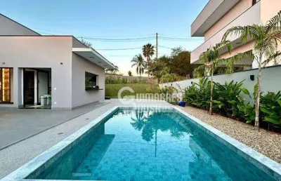 Casa térrea nova no condomínio terras de santa teresa com piscina, 3 suítes e alto padrão