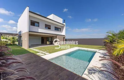 Sobrado moderno à venda em vinhedo – 3 suítes, piscina, home theater e espaço gourmet em condomínio