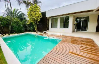 Casa térrea semi-mobiliada com piscina,  3 suítes, piscina e área gourmetno condomínio marambaia – vinhedo/sp