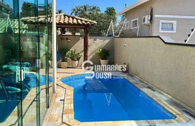 Casa de rua em bolsão fechado – 3 dorms, piscina, gourmet, próxima ao porto seguro valinhos