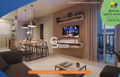 Apartamento com 2 dormitórios à venda, 48 m² por r$ 300.000 - santo antônio - louveira/sp