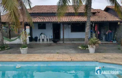 Oportunidade !! casa 2 quartos (1 suíte) com piscina e churrasqueira + edícula no jd.atlântico oeste