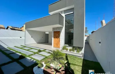 Excelente casa alto padrão 3 quartos (1 suíte) com piscina e churrasqueira no jd. atlântico oeste
