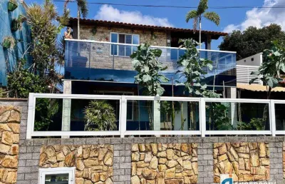 Casa com 4 quartos com piscina e churraqueira em condomínio fechado em itaipuaçu