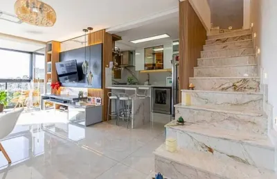 Cobertura dúplex com 3 quartos 1 suíte 2 vagas rua silenciosa à venda